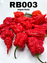 Load image into Gallery viewer, Ripe red RB003 superhot pepper pods for RB003 pepper seeds